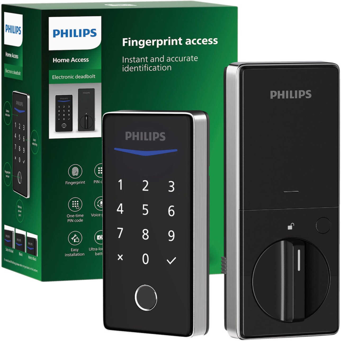 Philips Keyless Smart Lock Electronic Deadbolt, Satin Nickel Image 3