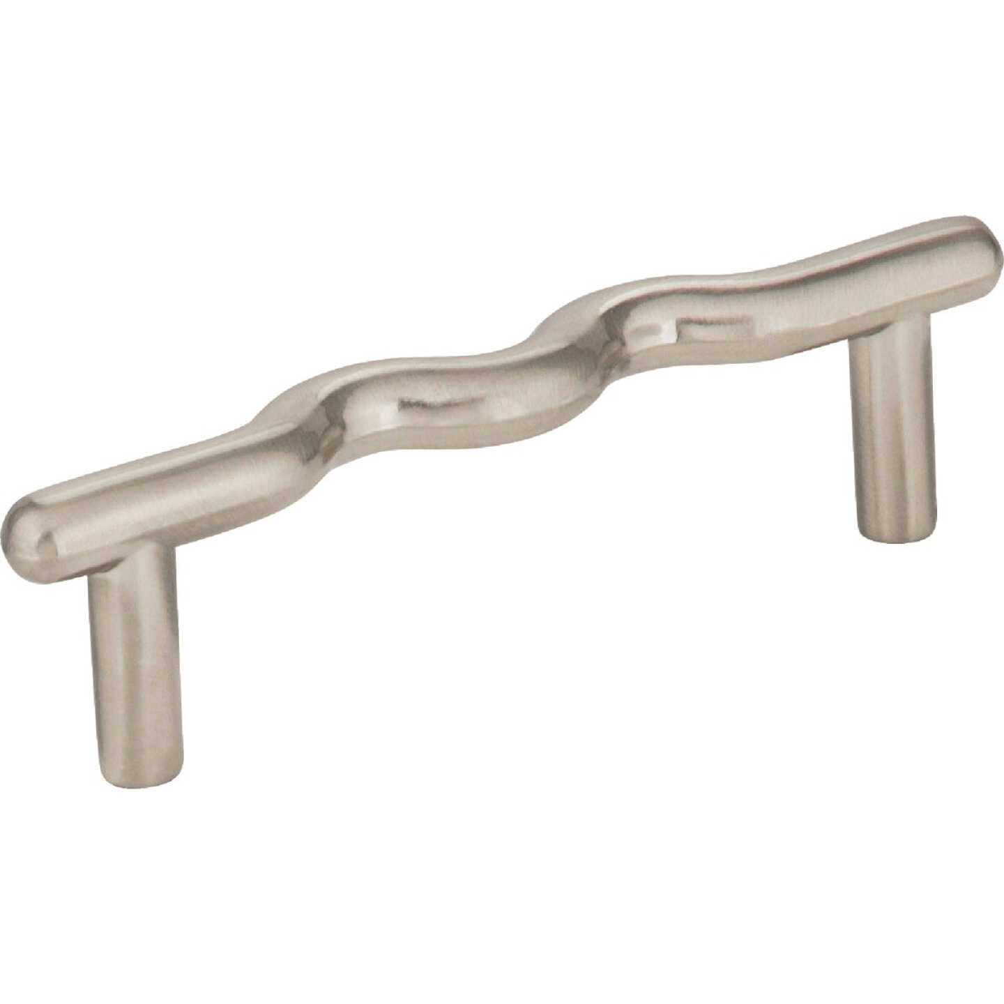 Elements Verona 3-7/8 In. Satin Nickel Wavy Cabinet Pull Image 1
