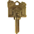 Lucky Line Brass Home Key Shapes Decorative House Key - SC1 ADA Friendly Image 1