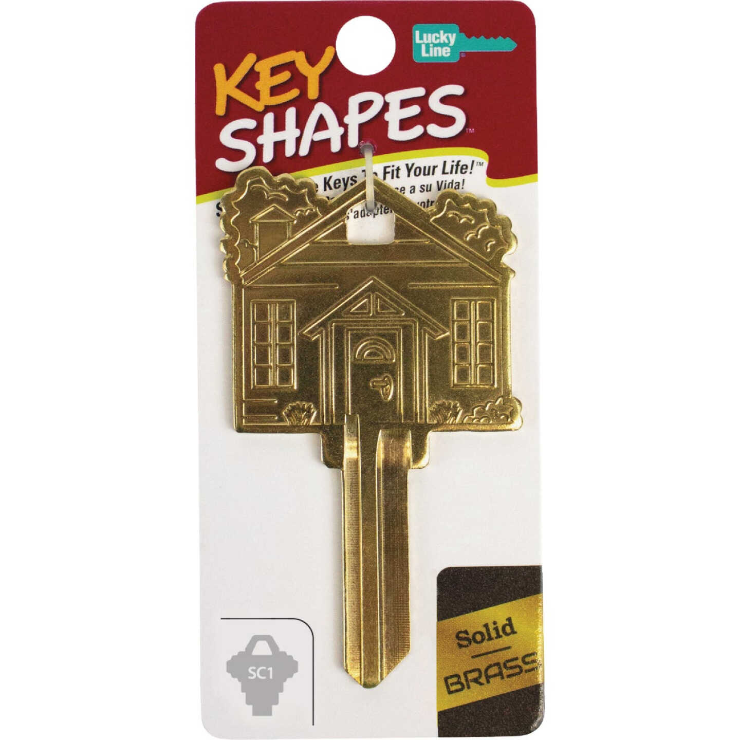 Lucky Line Brass Home Key Shapes Decorative House Key - SC1 ADA Friendly Image 4