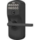 Schlage Plymouth Matte Black Electronic Keypad Entry Latitude Lever Image 2
