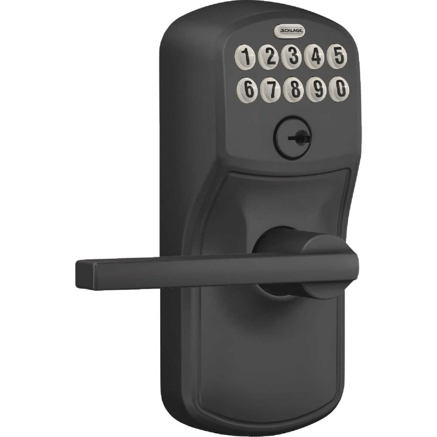 Schlage Plymouth Matte Black Electronic Keypad Entry Latitude Lever Image 5