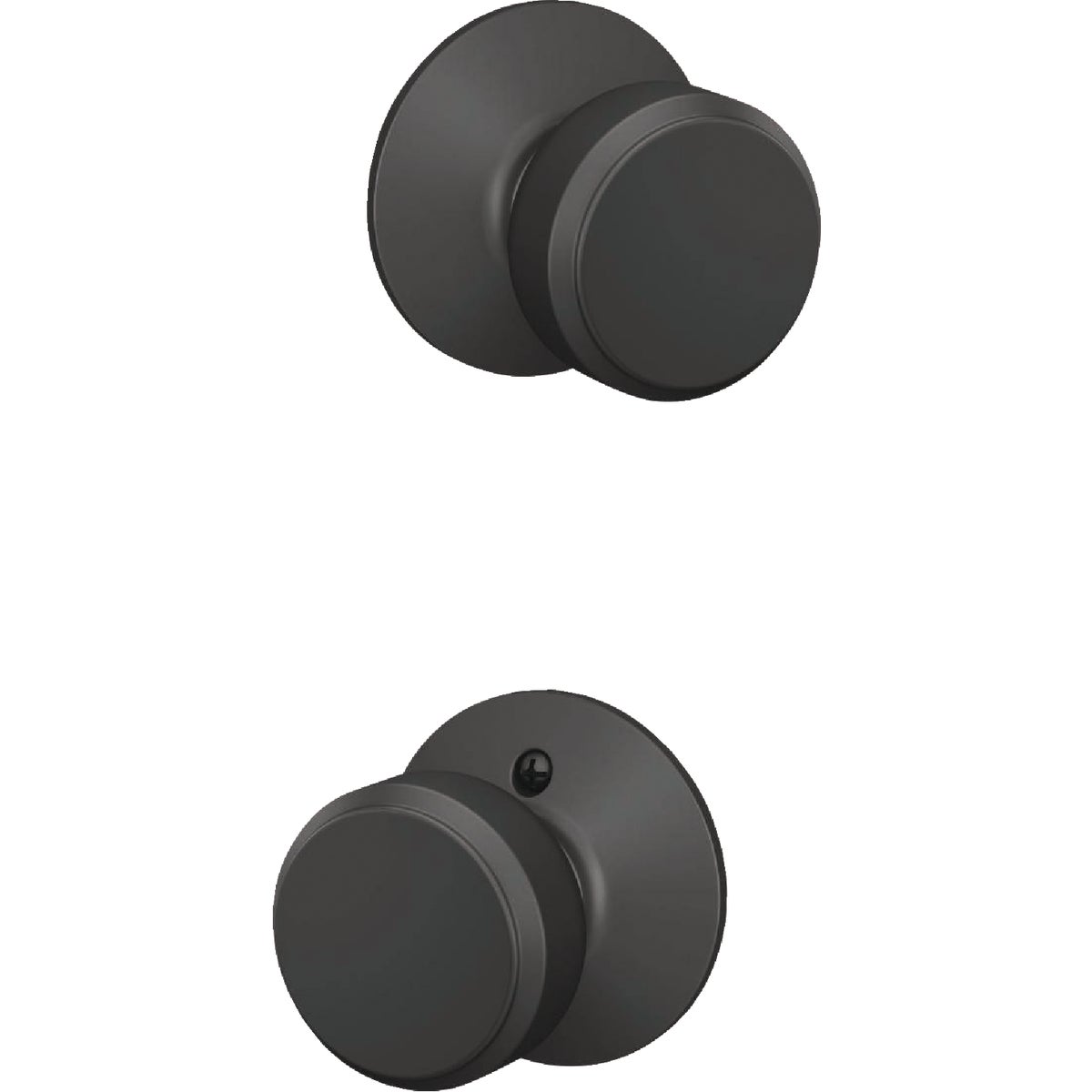 Schlage Bowery Matte Black Passage Door Knob Image 5
