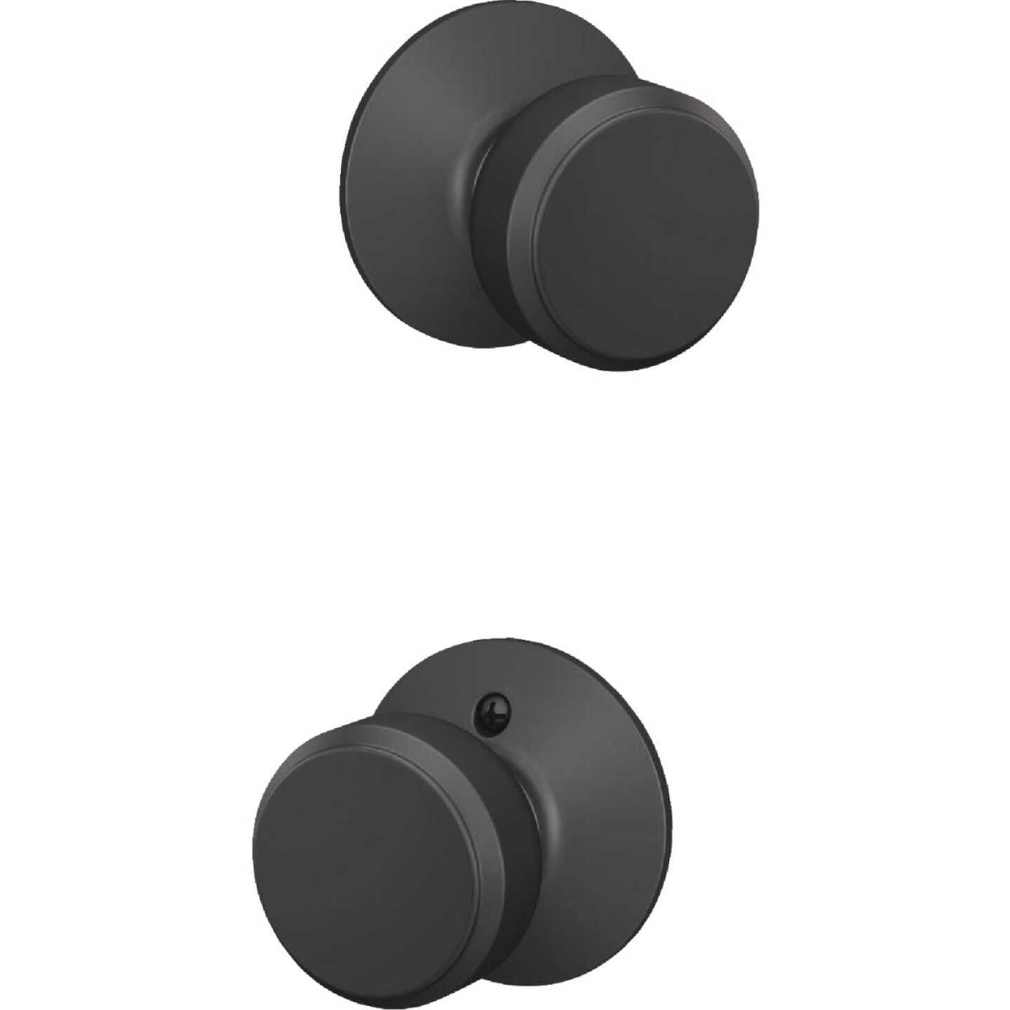 Schlage Bowery Matte Black Passage Door Knob Image 5