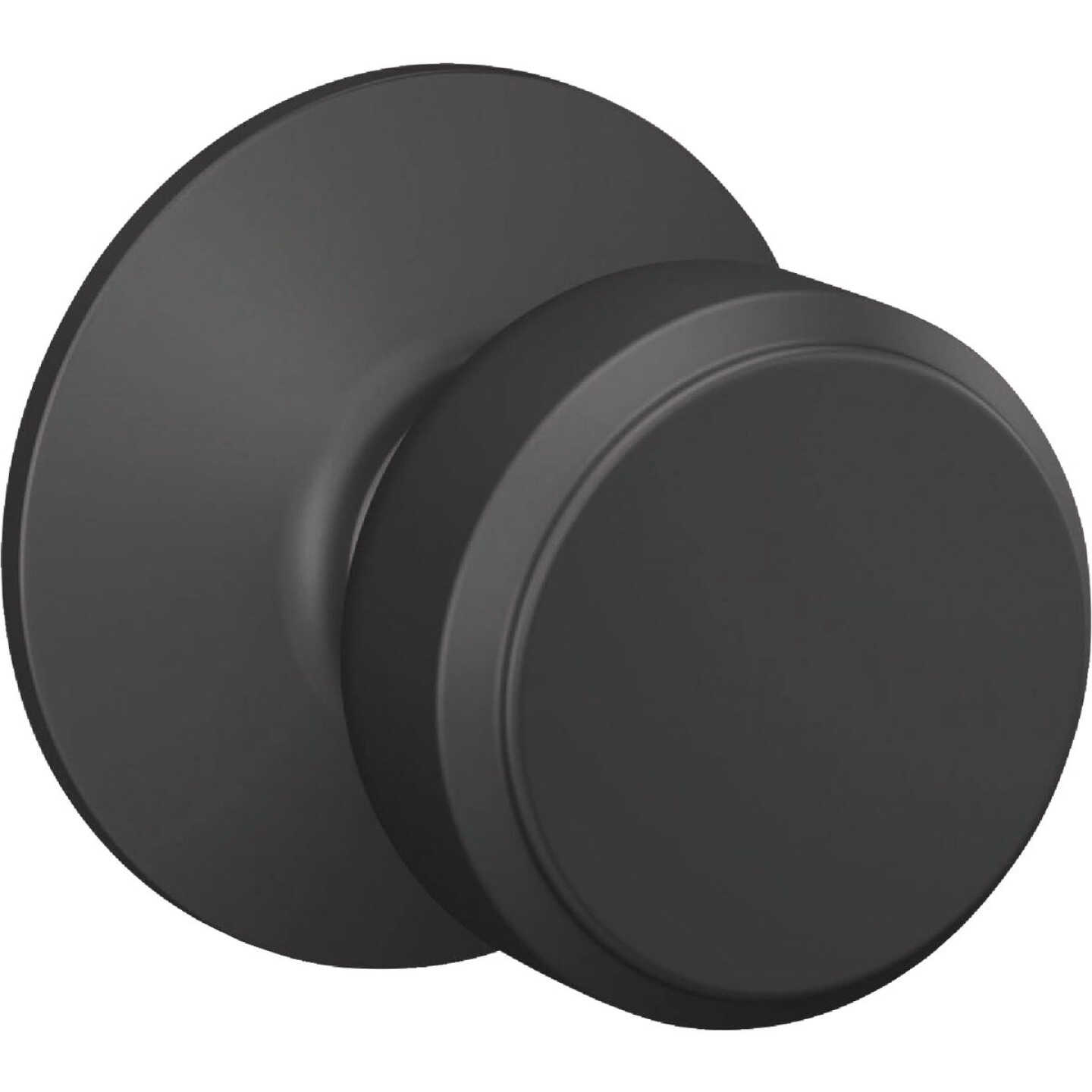 Schlage Bowery Matte Black Passage Door Knob Image 1