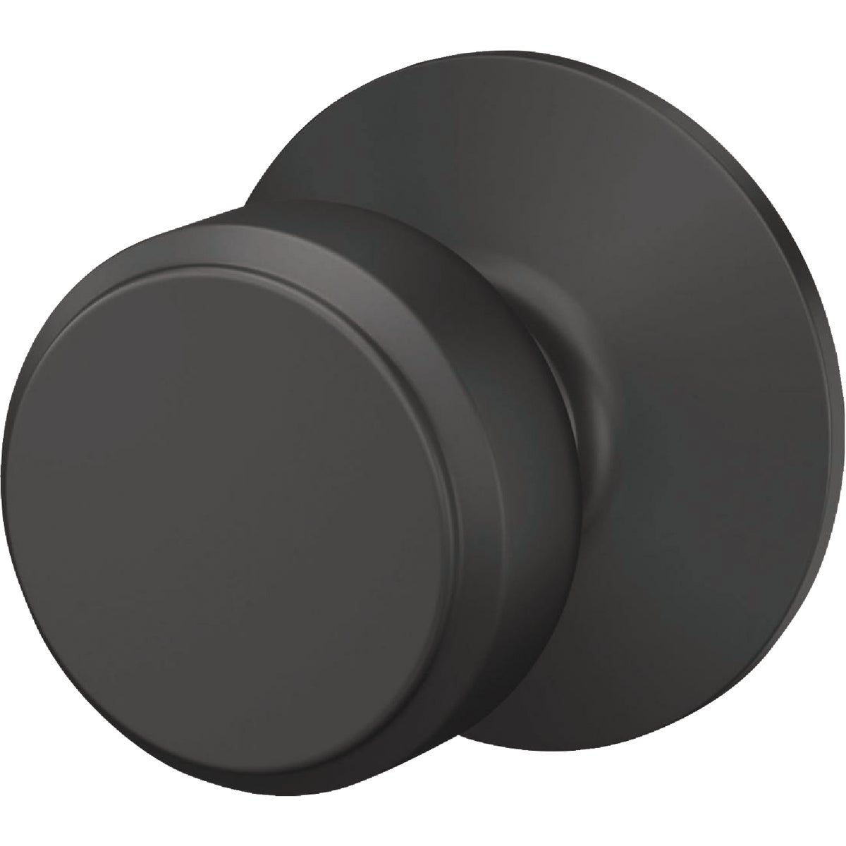 Schlage Bowery Matte Black Passage Door Knob Image 4