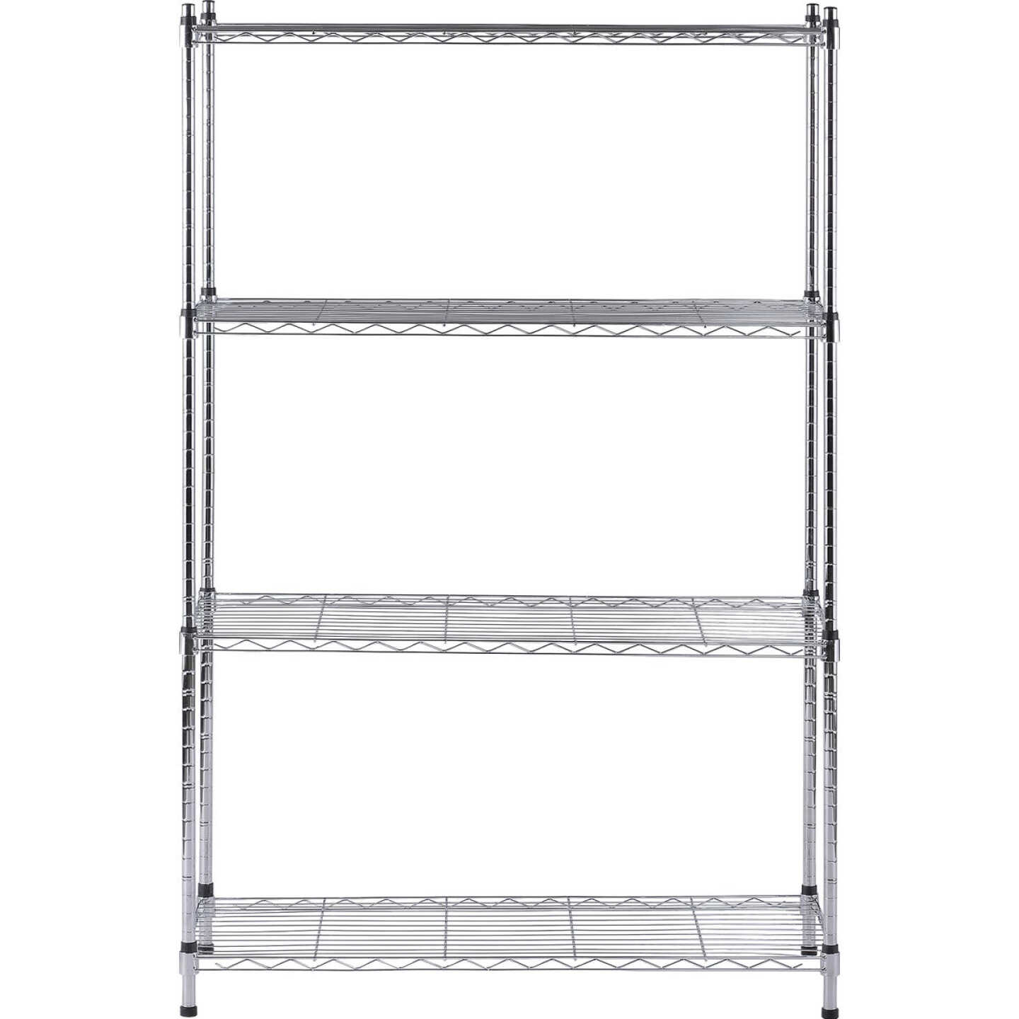Muscle Rack 36 In. x 14 In. x 54 In. 4-Tier Chrome Wire Shelving Unit Image 7