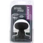 Steel Pro Matte Black CP Half Round Dummy Lock Image 2