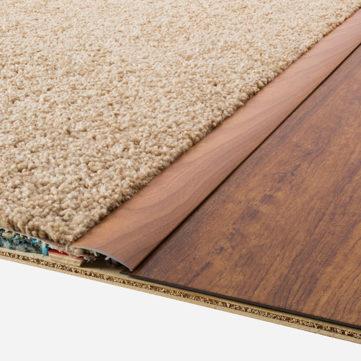 M-D Building Products Metal Decor 1-1/2 In. x 36 In. Cherry Aluminum Multi Floor Transition Image 3