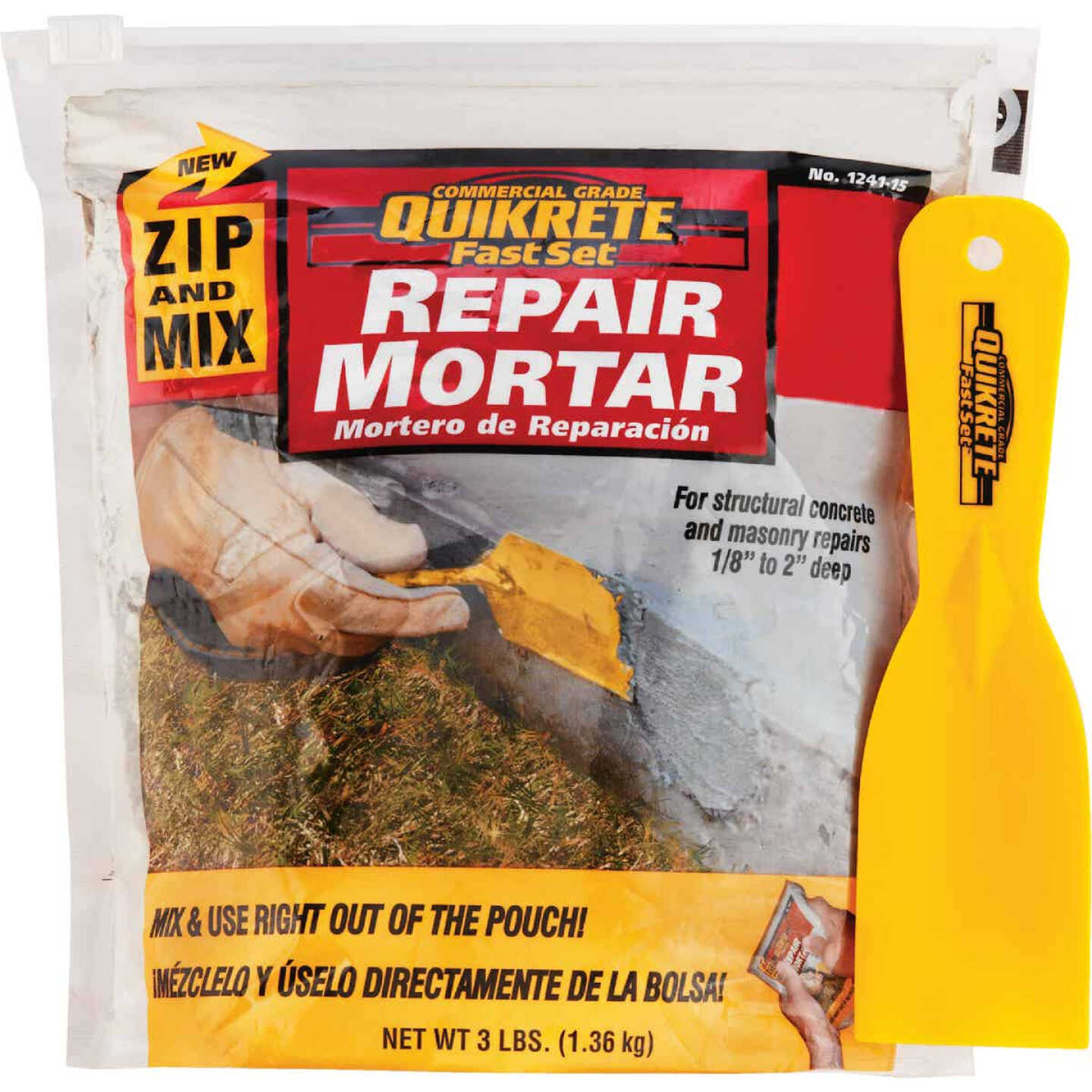Quikrete Zip & Mix Mortar Polymermodified 3 Lb. Repair Mortar Mix Image 1
