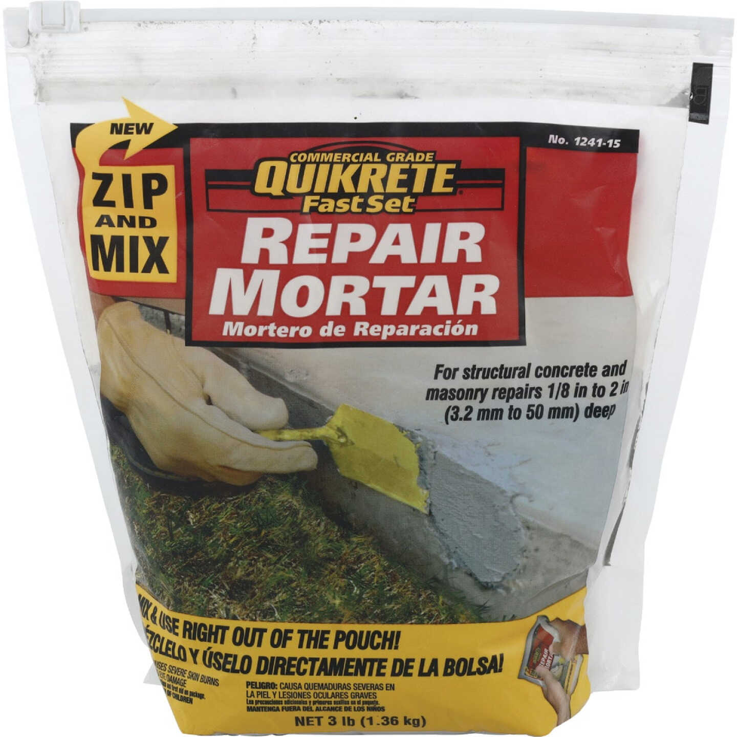 Quikrete Zip & Mix Mortar Polymermodified 3 Lb. Repair Mortar Mix Image 1