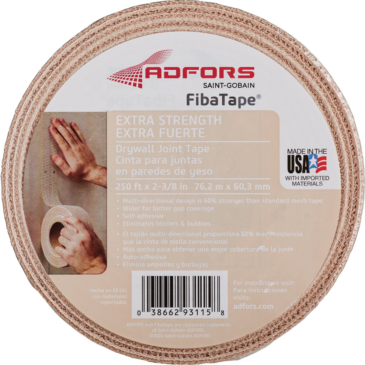 FibaTape 2-3/8 In. X 250 Ft. Extra Strength Drywall Tape Image 3