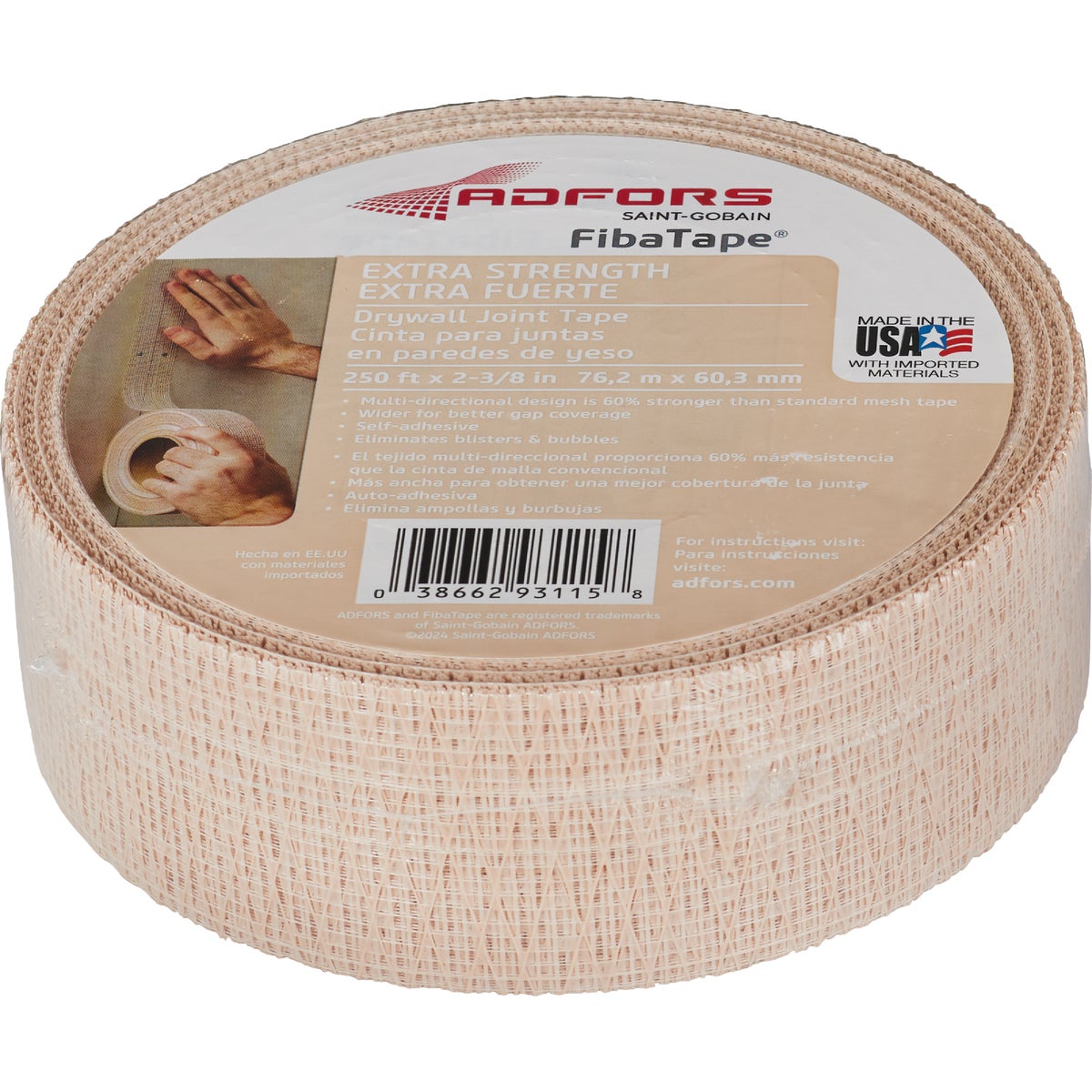 FibaTape 2-3/8 In. X 250 Ft. Extra Strength Drywall Tape