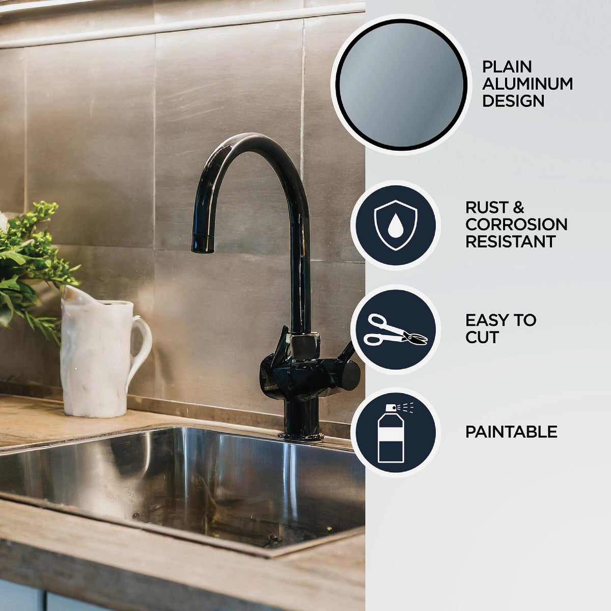 M-D Building Products 36 In. x 36 In. x .019 In. Mill Aluminum Sheet  Plain Image 4