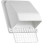 Lambro 6 In. White Plastic Wall Vent Cap Image 3