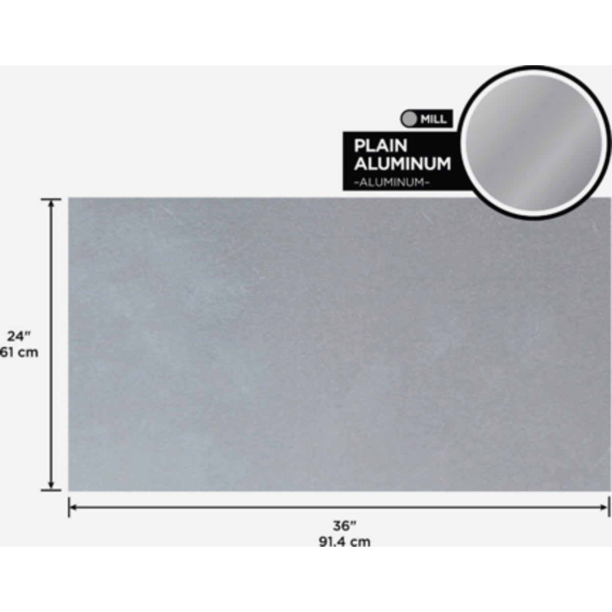 M-D Building Products 24 In. x 36 In. x .019 In. Mill Aluminum Sheet  Plain Image 2