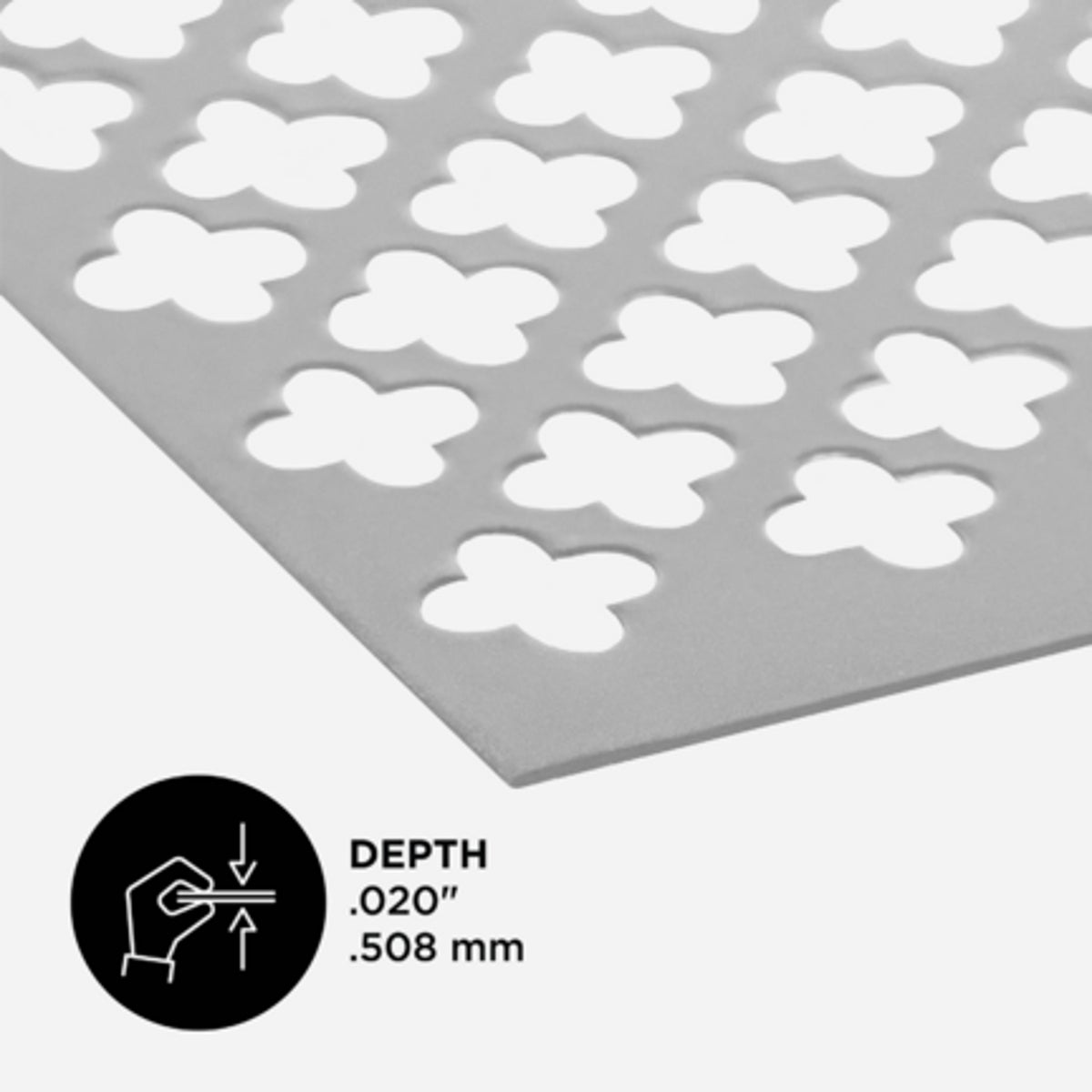 M-D Building Products 36 In. x 36 In. x .020 In. Mill Aluminum Sheet Cloverleaf Image 3