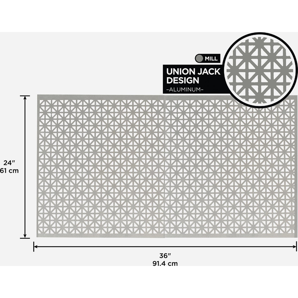 M-D Building Products 24 In. x 36 In. x .020 In. Mill Aluminum Sheet Union Jack Image 2