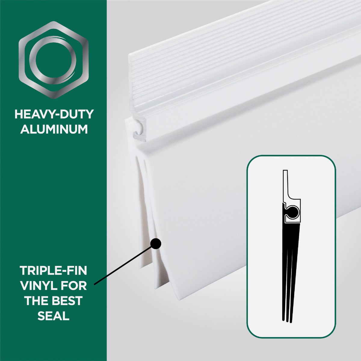 M-D Building Products 36 In. Aluminum and Vinyl CINCH Self-Adhesive Door Sweep, White Image 2