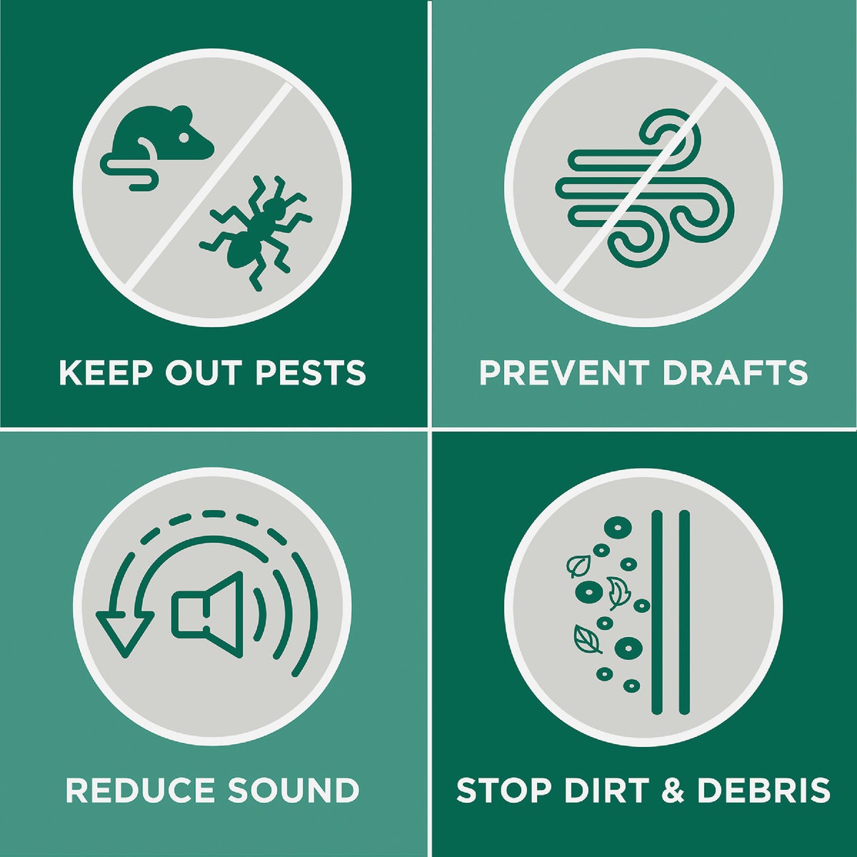 M-D Building Products 42 In. Aluminum and Vinyl CINCH Self-Adhesive Top and Sides Door Seal Kit, White Image 4