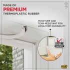 M-D Building Products 84 In. Premium Rubber PLATINUM Top and Sides Door Seal for Doors with Kerf/Channel, White Image 3