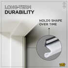 M-D Building Products 84 In. Premium Rubber PLATINUM Top and Sides Door Seal for Doors with Kerf/Channel, White Image 4