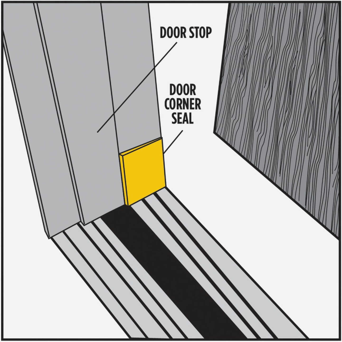 M-D Building Products Brown Door Corner Seal for Interior & Exterior Doors Image 4
