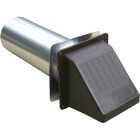 Builder's Best 4 In. Brown Plastic Wide Mouth Dryer Vent Hood Image 1