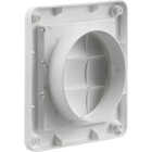 Lambro 4 In. White Plastic Exhaust Wall Louvered Vent Image 4