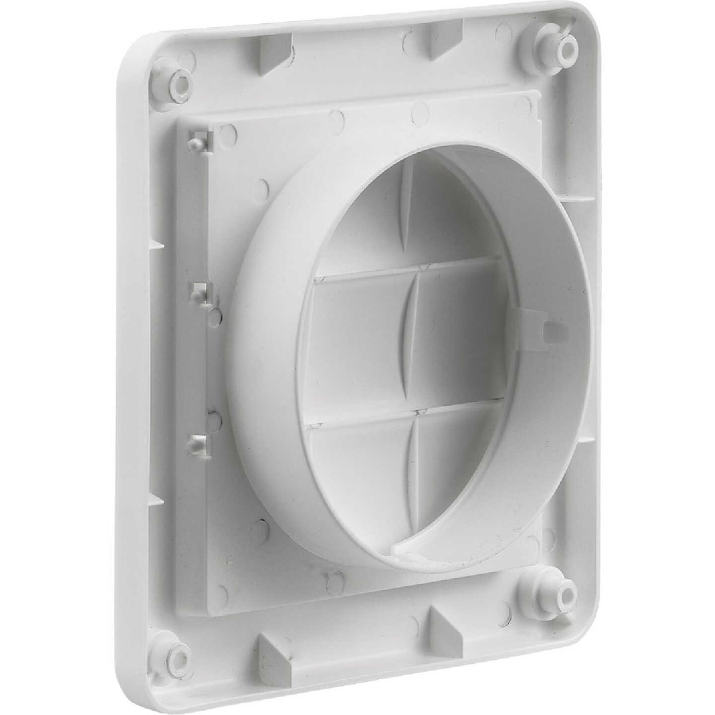 Lambro 4 In. White Plastic Exhaust Wall Louvered Vent Image 4