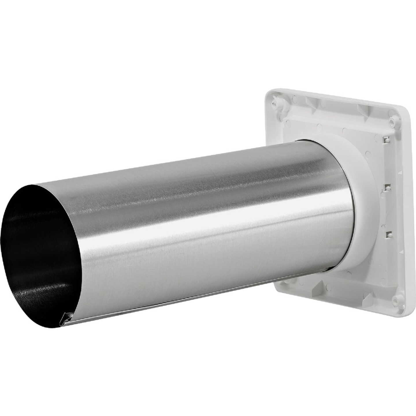 Lambro 4 In. White Plastic Exhaust Wall Louvered Vent Image 8
