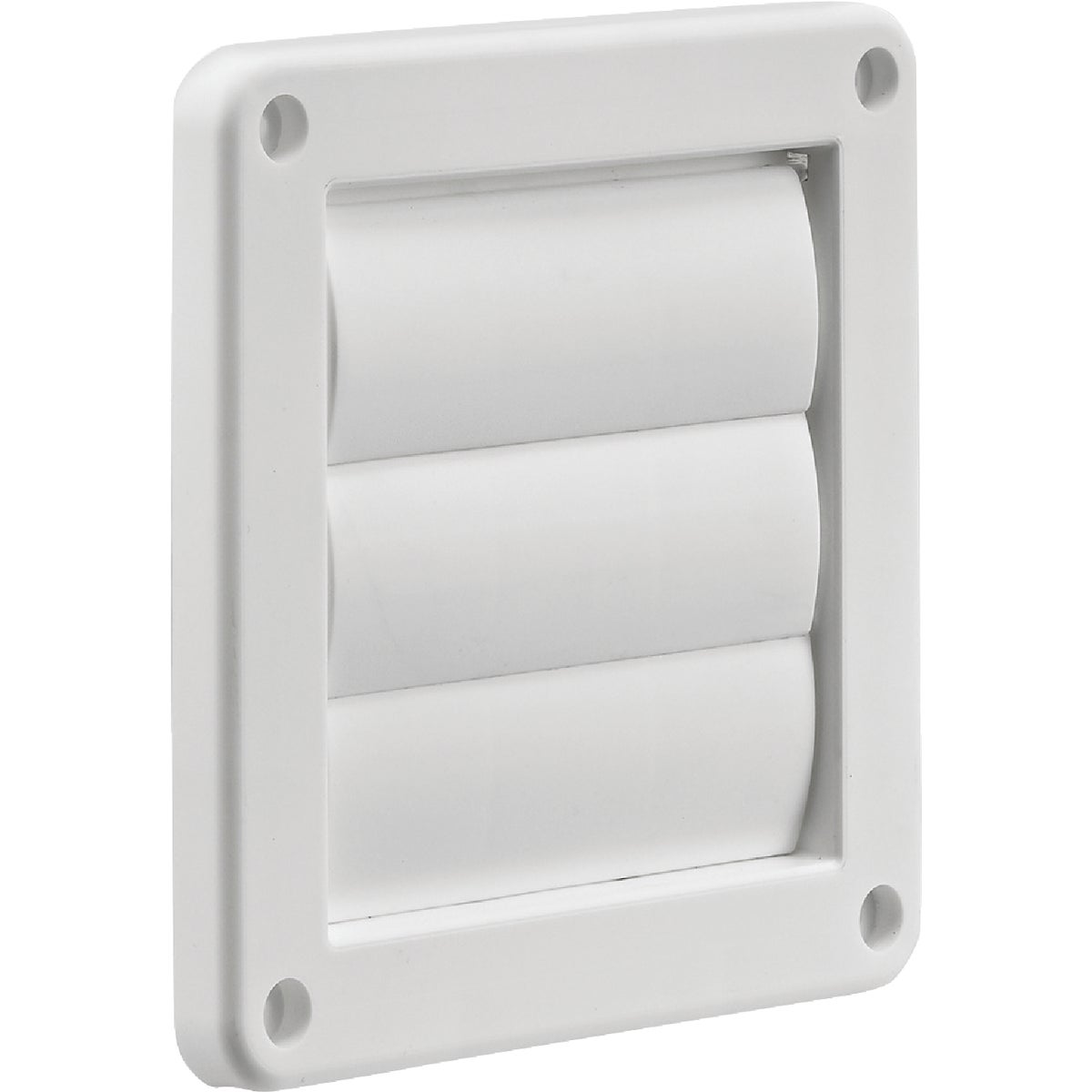 Lambro 4 In. White Plastic Exhaust Wall Louvered Vent Image 6