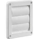 Lambro 4 In. White Plastic Exhaust Wall Louvered Vent Image 6