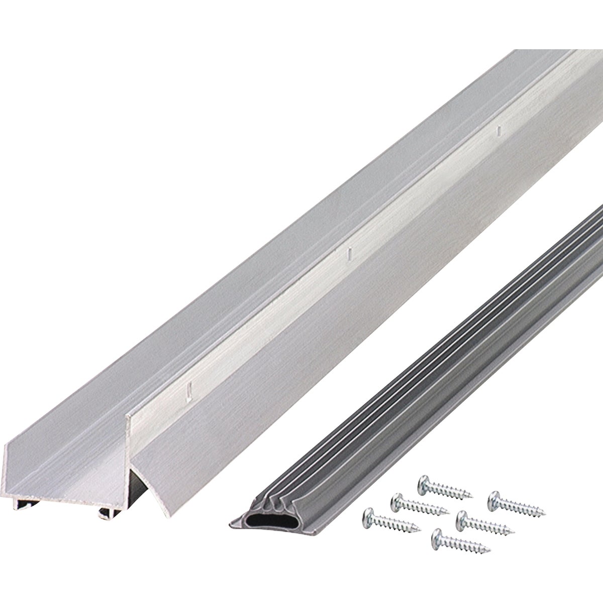 M-D Building Products 2.25 In. W. x 1.375 In. H. x 36 In. L. Aluminum Silver Door Bottom Image 6