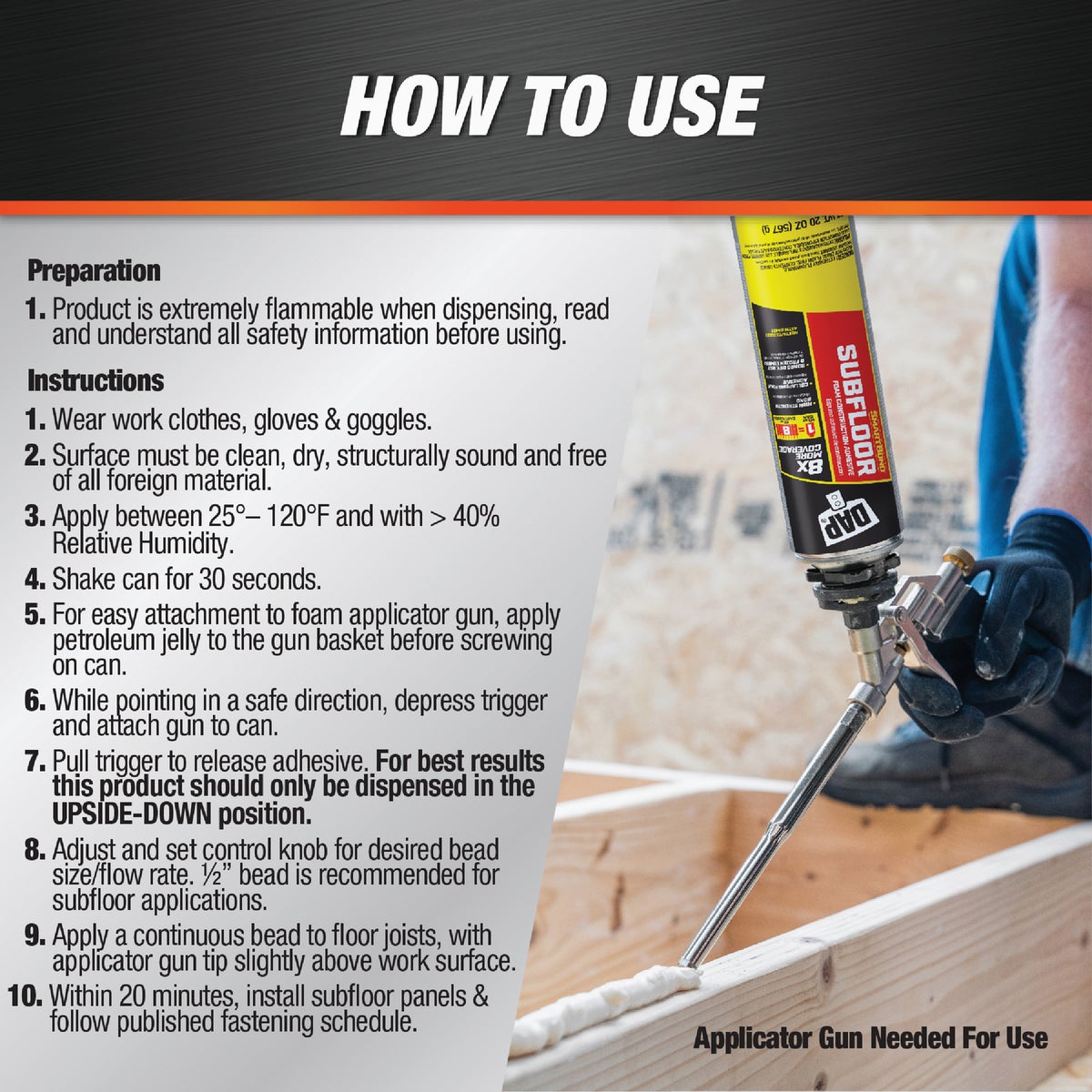 DAP SMARTBOND 20 Oz. Gun Grade Subfloor Adhesive Image 4