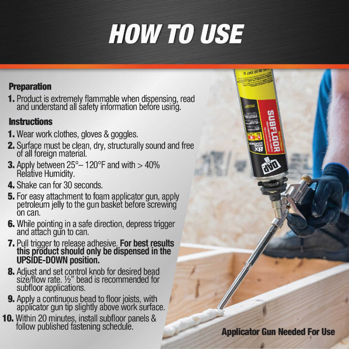 DAP SMARTBOND 20 Oz. Gun Grade Subfloor Adhesive Image 4