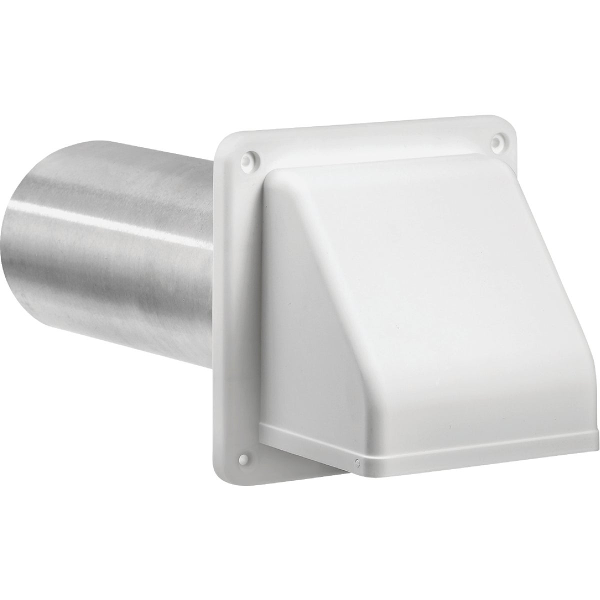 Lambro 4 In. White Plastic Wall Exhaust Hood Vent Image 2