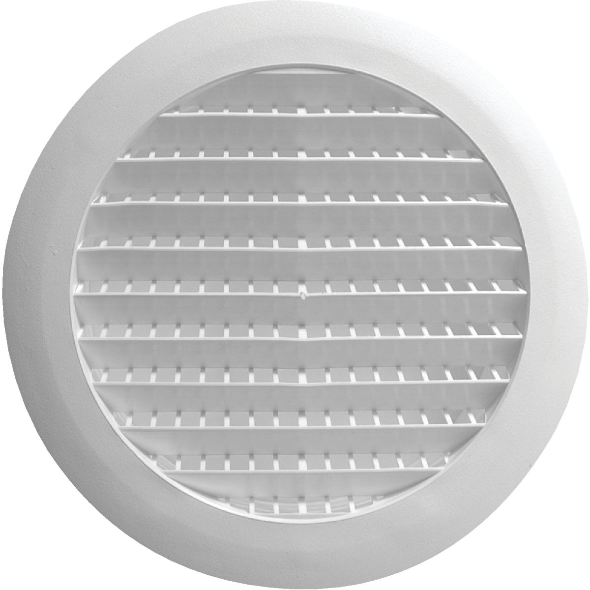 Builders Best 6 In. White Plastic Round Eave & Soffit Vent Image 1