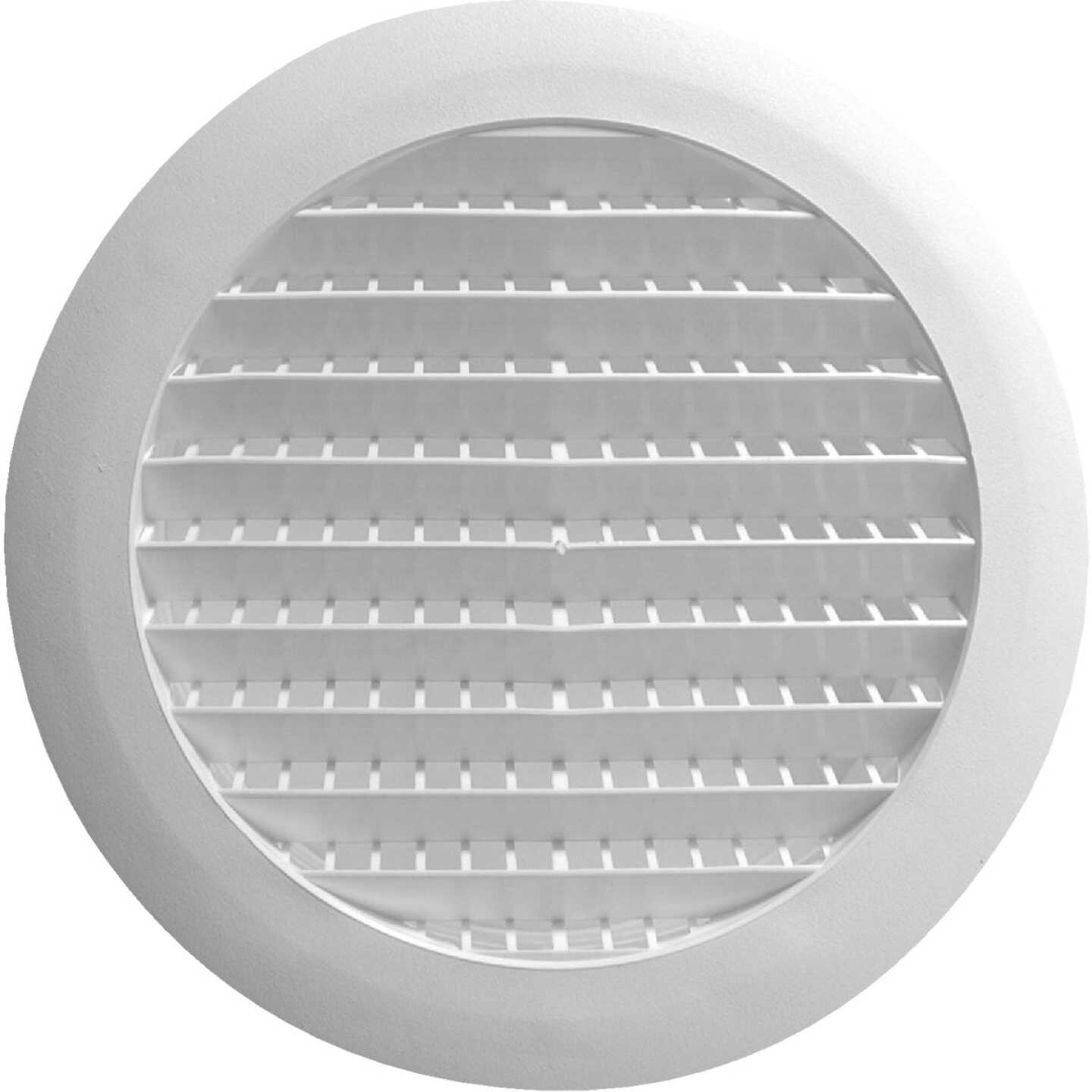 Builders Best 6 In. White Plastic Round Eave & Soffit Vent Image 1