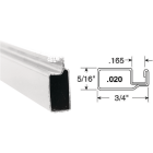 Prime-Line Make-2-Fit 3/4 x 5/16 x 94 White Aluminum Screen Frame Image 1
