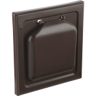 No-Pest 4 In. Brown Plastic Wide Mount Dryer Vent Hood Image 1