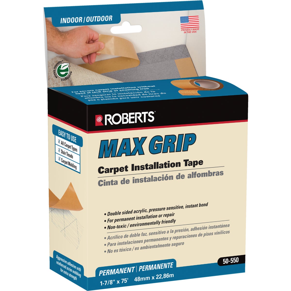 Max Grip 1.88 In. x 75 Ft. Indoor Carpet Tape Image 1