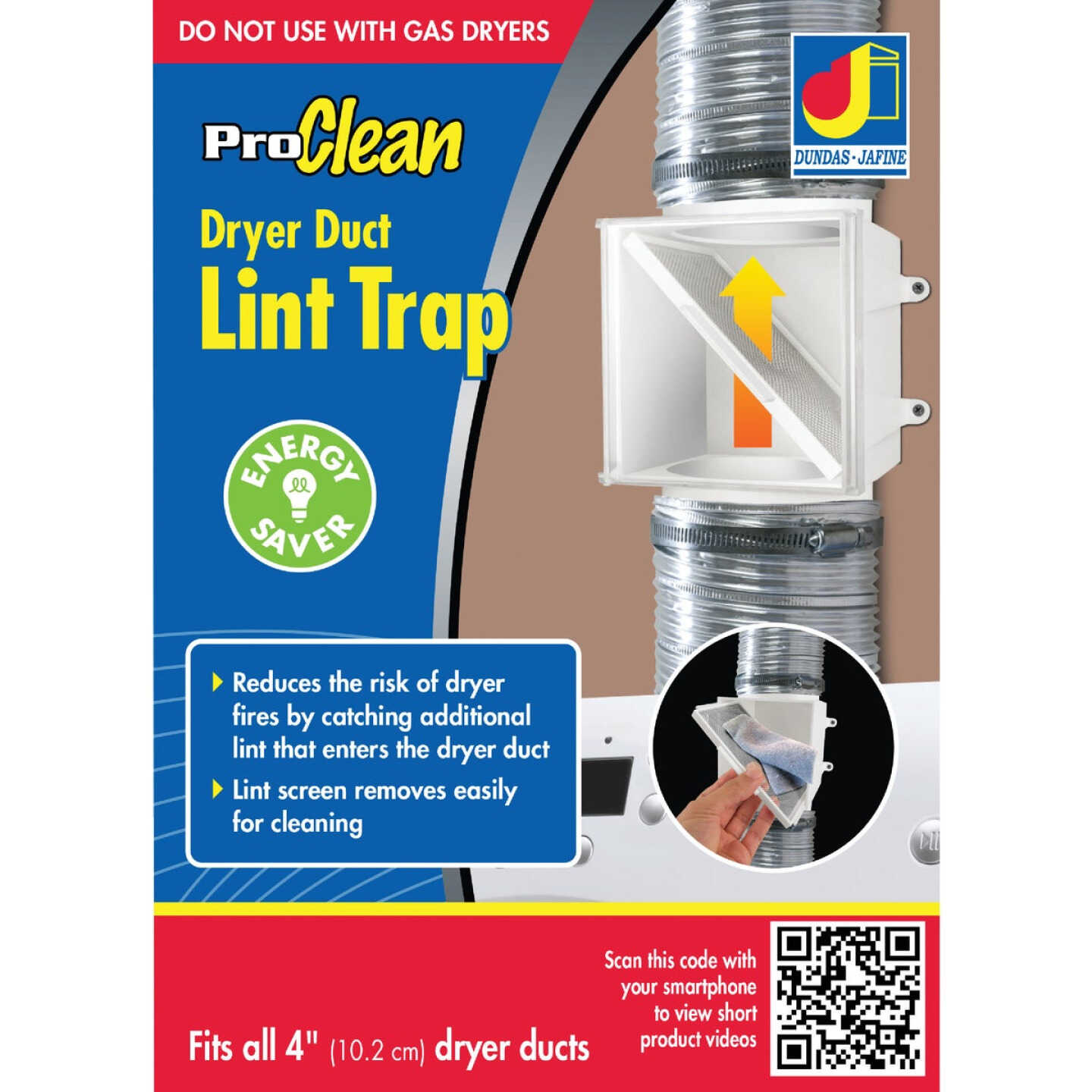 ProClean Plastic Dryer Duct Lint Trap Image 1