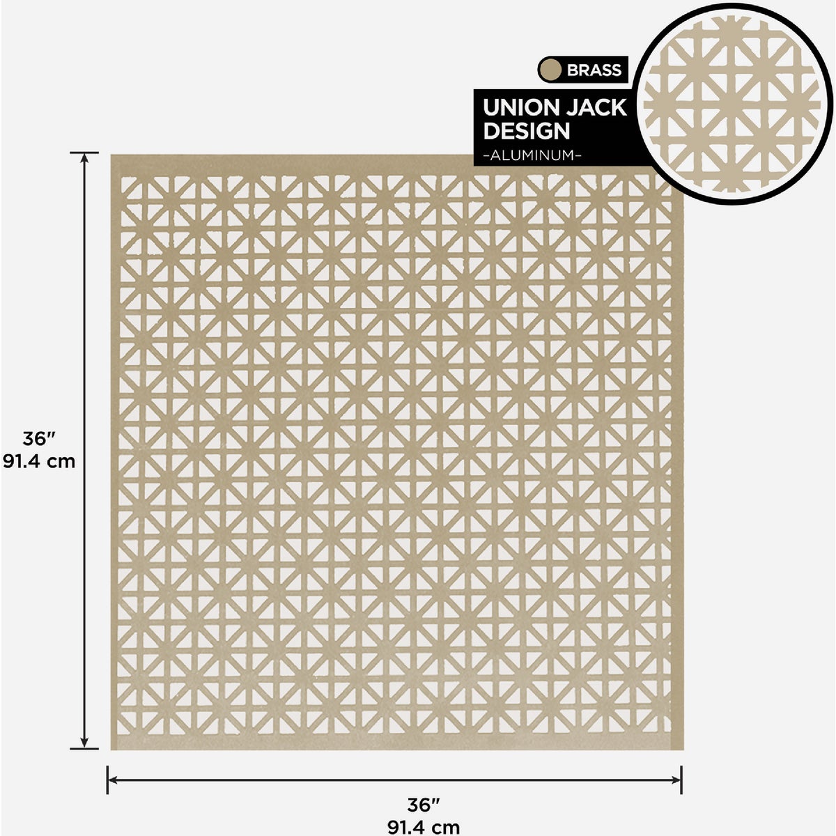 M-D Building Products 36 In. x 36 In. x .020 In. Brass Aluminum Sheet Union Jack Image 2