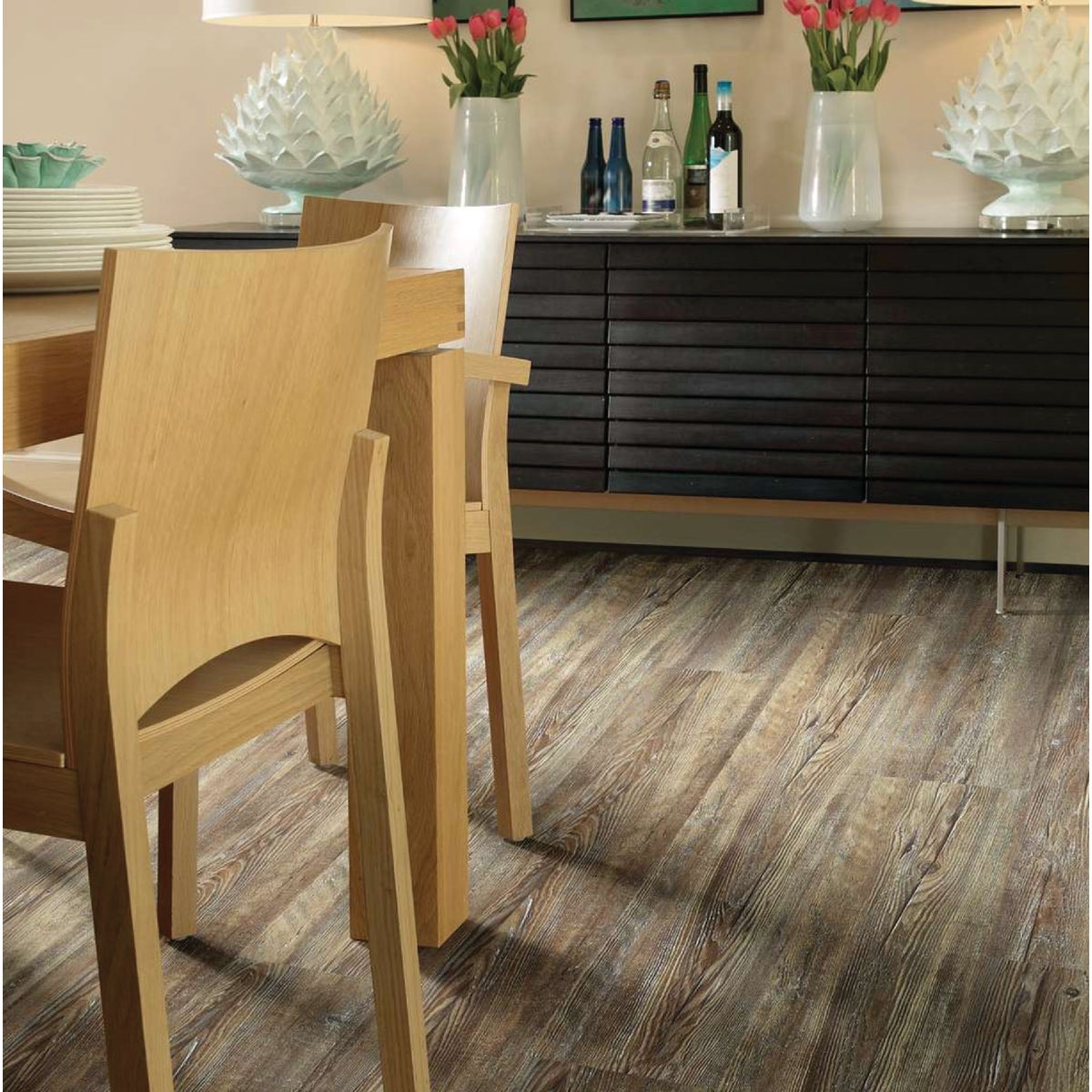 Array Prime Plank Tattered Barnboard 7 In. W x 48 In. L Vinyl Floor Plank (51.33 Sq Ft/Case) Image 4
