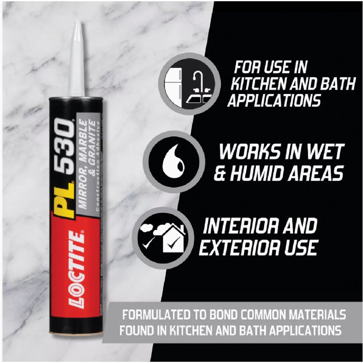 LOCTITE PL 530 10 Oz. Mirror, Marble & Granite Adhesive Image 4
