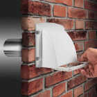 Dundas Jafine ProMax 4 In. White Plastic Dryer Vent Hood Image 4