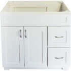 CraftMark Shaker Retreat White 36 In. W x 34 In. H x 21 In. D Vanity Base without Top, 2 Door/2 Drawer Image 1