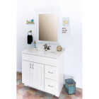 CraftMark Shaker Retreat White 36 In. W x 34 In. H x 21 In. D Vanity Base without Top, 2 Door/2 Drawer Image 3