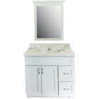 CraftMark Shaker Retreat White 36 In. W x 34 In. H x 21 In. D Vanity Base without Top, 2 Door/2 Drawer Image 4